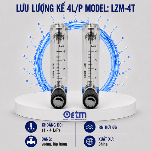 Lưu lượng kế 4 L/P Model: LZM-4T